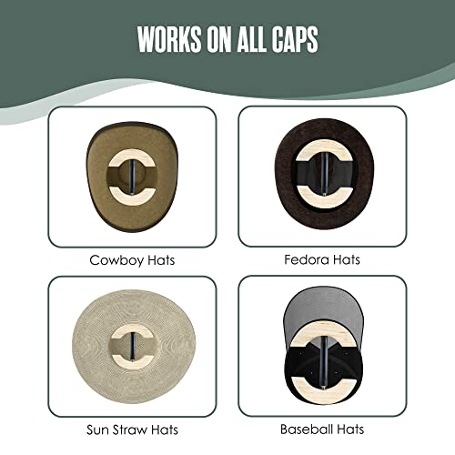 Houseables Hat Stretcher, Fitted Hat Stretcher, Baseball Cap Shaper, Cap Extender, Jack, Sizer, Expander, Resizer, Shaping, Former, Adjustable Wooden Block Spacers for Cowboy, Straw, Fedora, Sombrero - Image 5