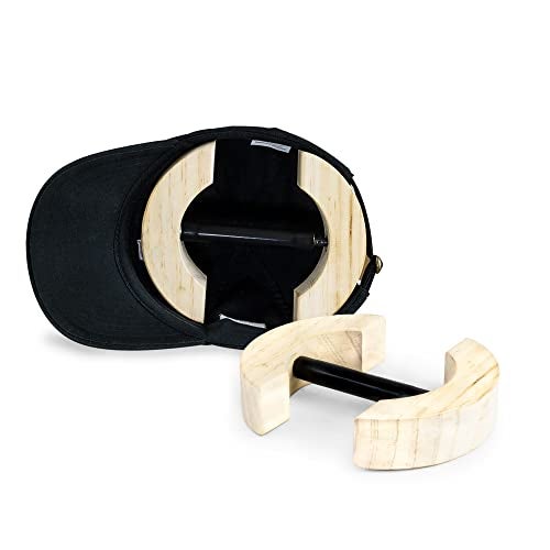Houseables Hat Stretcher, Fitted Hat Stretcher, Baseball Cap Shaper, Cap Extender, Jack, Sizer, Expander, Resizer, Shaping, Former, Adjustable Wooden Block Spacers for Cowboy, Straw, Fedora, Sombrero - Image 1
