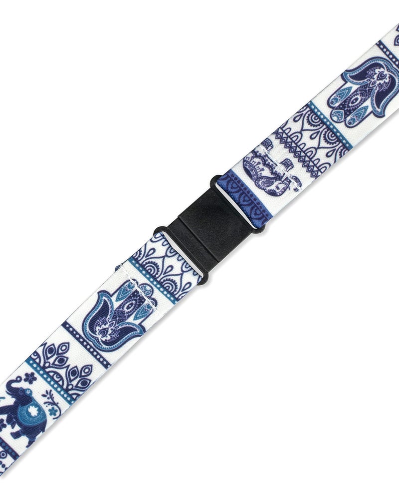 Limeloot Blue Elephant Hamsa Premium Lanyard With Breakaway Clasp and Snap Buckle - Image 3
