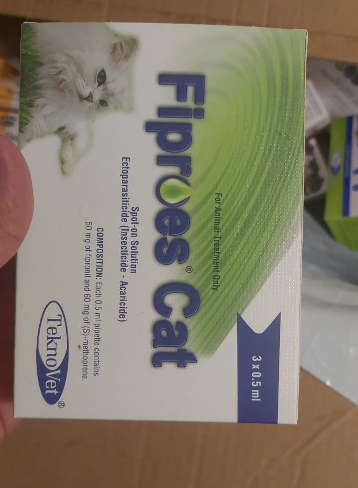 Teknovet Fiproes Cat Spot-on Solution Flea And Ticks Control (control of allergic dermatitides) 3 doses. - Image 3