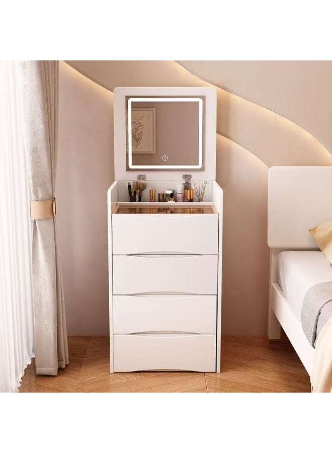Bedroom Makeup Table with LED Light & Storage Stool, Multi-Drawer Storage Cabinet, Practical Dresser Table, Bedroom Vanity Table, Women's Beauty Storage Essential（SZZ007) - Image 4