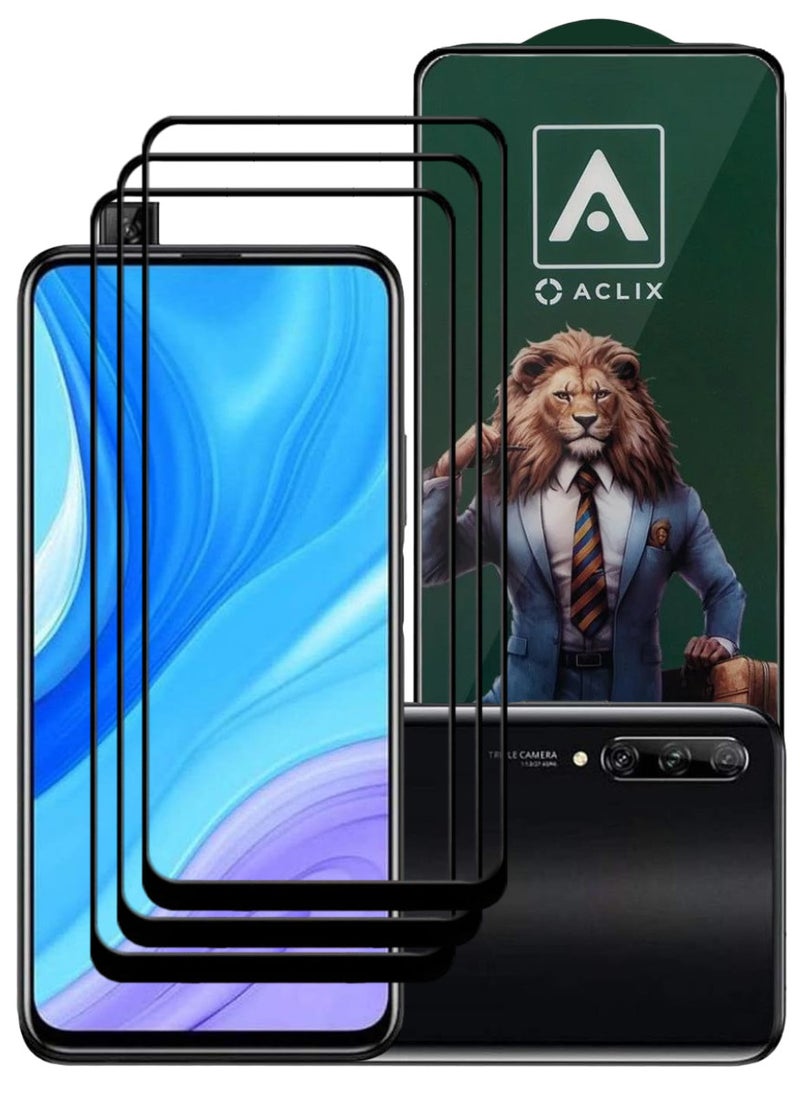 ACLIX 3 Pieces Antistatic ESD Dustproof Premium Quality High Definition Tempered Glass Screen Protector Designed For Huawei Y9s - Image 1