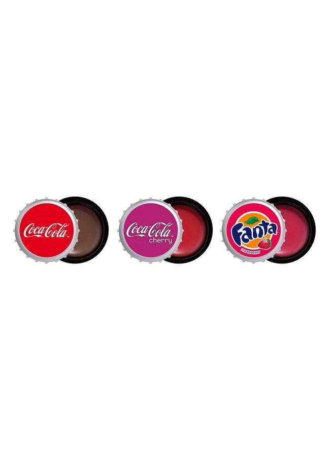 Lip Smacker Coca Cola Collection Lip Balm Made For Kids Coke Bottle Caps Trio  - Image 2