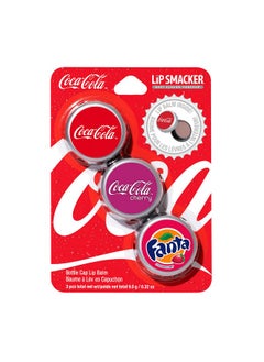 Lip Smacker Coca Cola Collection Lip Balm Made For Kids Coke Bottle Caps Trio  - Image 1