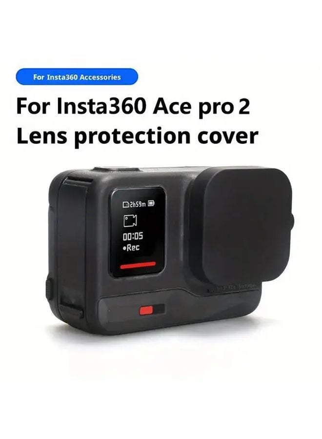 Insta360 Ace Pro 2 1 Silicone Lens Cap Anti Scratch Protective Cover Black - Image 2