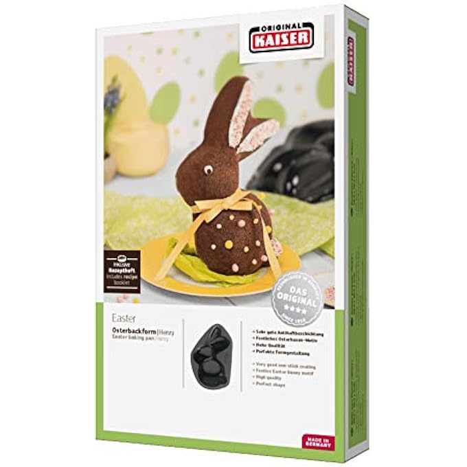 Kaiser Henry Bunny Cake Tin 05 L NonStick Coating Rabbit Shape For Easter Baking Mould - Image 3
