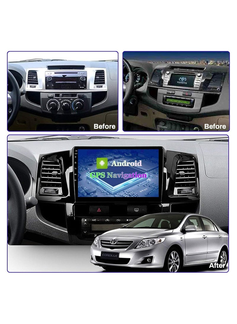 شاشة أندرويد لتويوتا فورتشنر 2008 2009 2010 2011 2012 2013 2014 2015 2 جيجابايت رام 32 جيجابايت روم تدعم أبل كاربلاي أندرويد أوتو لاسلكية QLED شاشة تعمل باللمس 9 بوصة مع كاميرا احتياطية متضمنة - Image 5