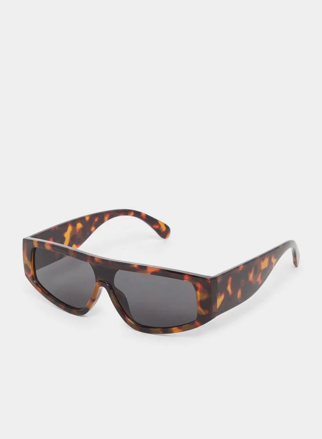 Styli Styli Tortoise Rectangle Sunglasses