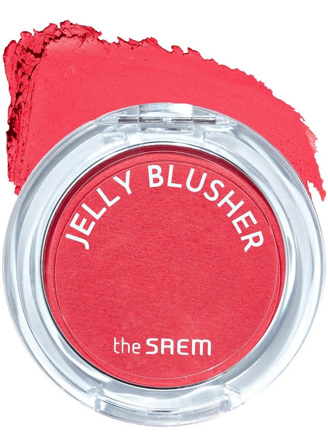 THESAEM Jelly Blusher PK02 Scarlet Pink - Velvety Finish Soft Jelly Powder Cheek - Easy Blending Formula- Lightweight, Smooth, Natural Buildable Blusher - Image 1