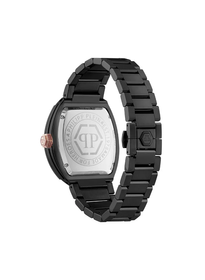Philipp Plein Hexagon Phantom Stainless Steel Bracelet Analog Watch for Men, 44mm