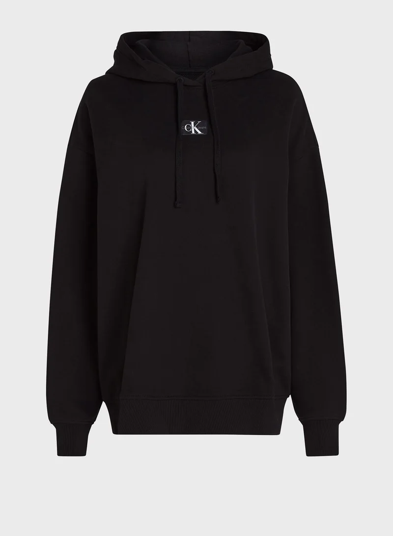 Calvin Klein Jeans Logo Drawstring Hoodie