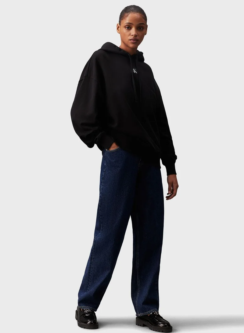 Calvin Klein Jeans Logo Drawstring Hoodie