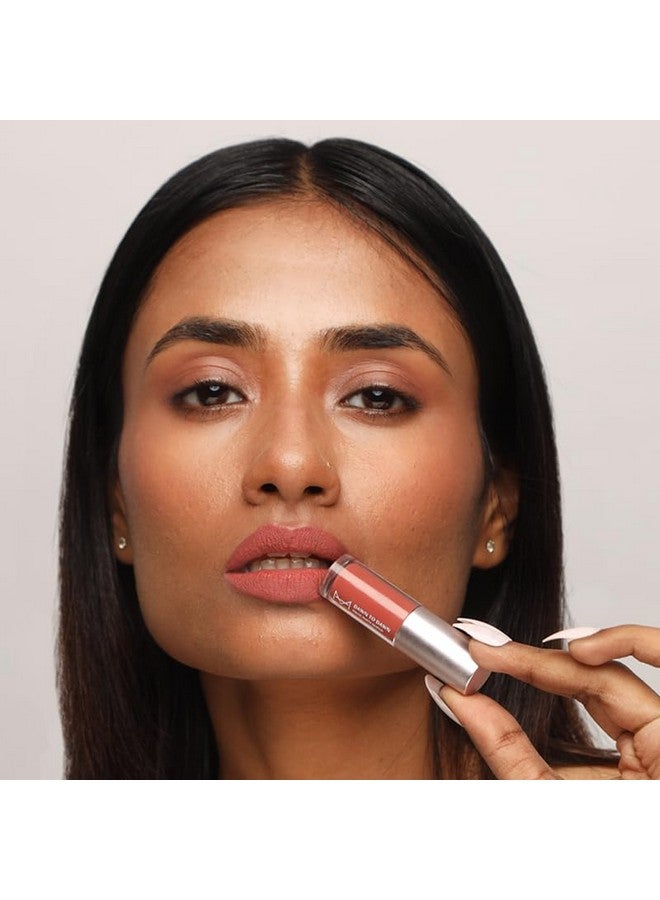 HOUSE OF MAKEUP Matte Liquid Lipstick Minis With Hyaluronic Acid & Vitamin E | Long Lasting, Smudgeproof | Non-Cakey, Non-Drying | 2 Ml | Cinnamon Blush - Image 5