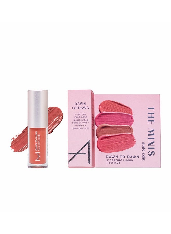 HOUSE OF MAKEUP Matte Liquid Lipstick Minis With Hyaluronic Acid & Vitamin E | Long Lasting, Smudgeproof | Non-Cakey, Non-Drying | 2 Ml | Cinnamon Blush - Image 1