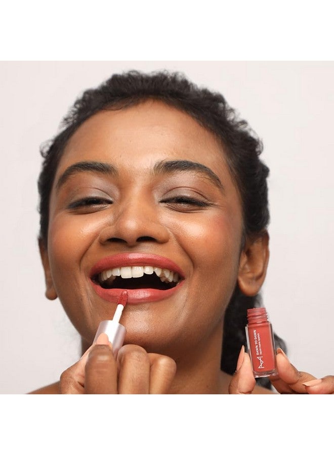 HOUSE OF MAKEUP Matte Liquid Lipstick Minis With Hyaluronic Acid & Vitamin E | Long Lasting, Smudgeproof | Non-Cakey, Non-Drying | 2 Ml | Cinnamon Blush - Image 4