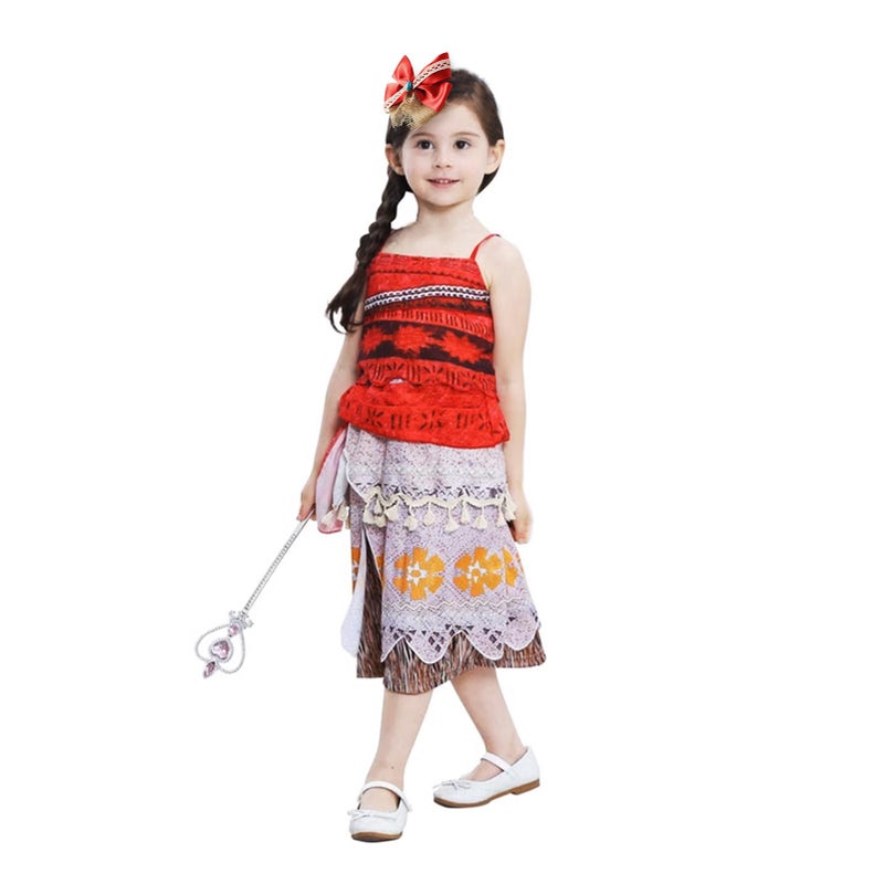 Fancheer Princess Hair Bow Clips for Girls Women 5 Inch Fairy Hair Accessories Red - Image 5