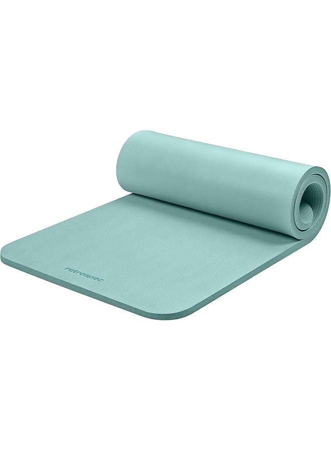 Retrospec Solana Yoga Mat 1" & 1/2" Thick W/Nylon Strap For Men & Women Non Slip Exercise Mat For Yoga - Image 1