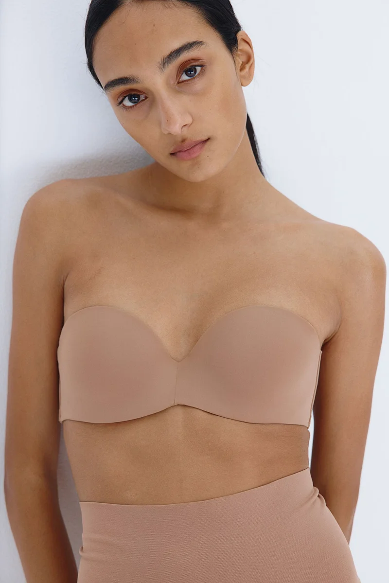 H&M Padded microfibre balconette bra