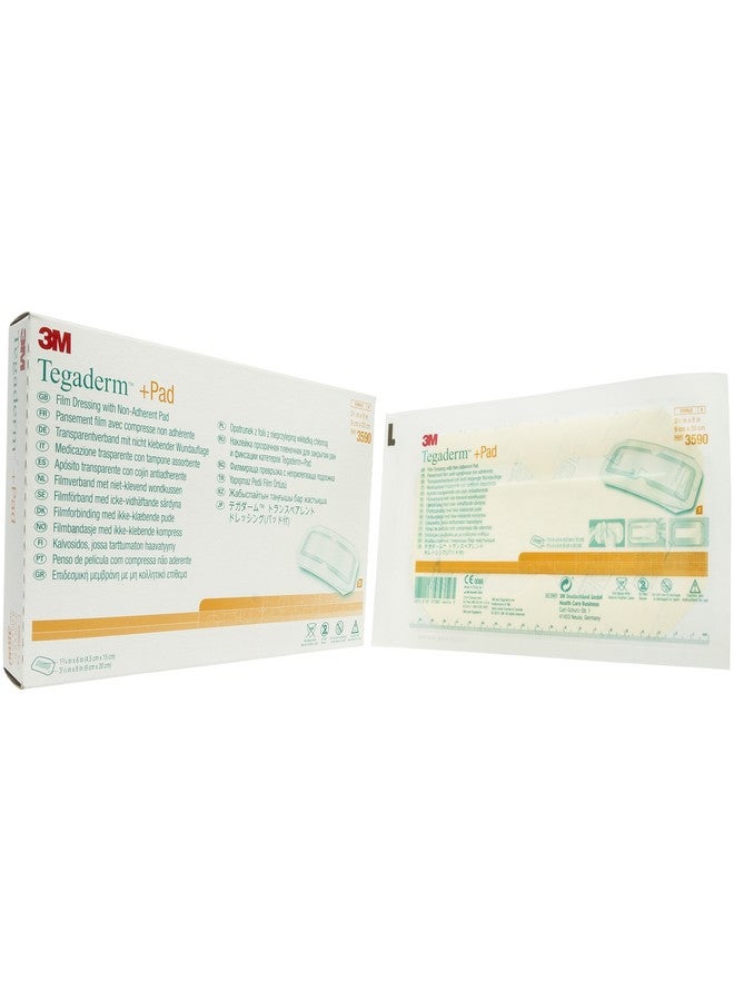 3M Tegaderm Dressing W/Non-Adhesive Absorbent Pad 3.5"X8" - Box of 25 - Model 3590