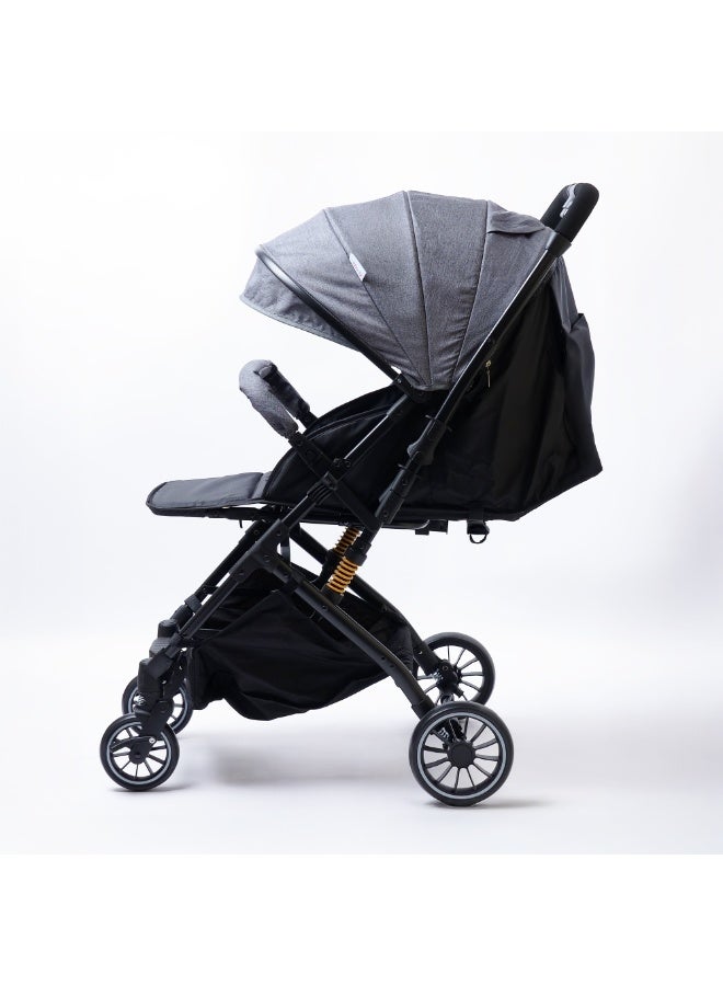 molody Baby Stroller – Hydraulic Suspension – Travel Friendly – Parent & World Facing – One Hand Fold – Dark Grey - Image 2
