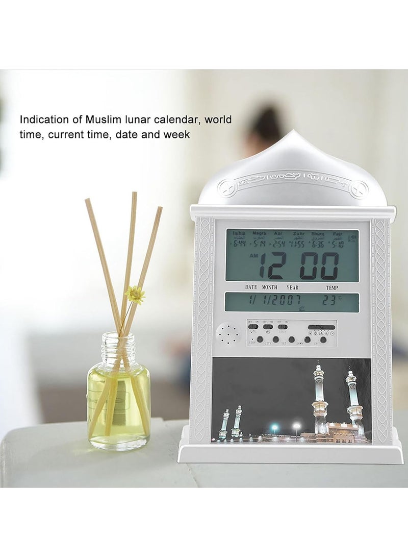 Wall-Mounted Digital Muslim Prayer Clock With LCD Display And Automatic Azan Alarm  - Image 1