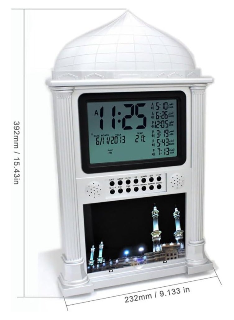 Wall-Mounted Digital Muslim Prayer Clock With LCD Display And Automatic Azan Alarm  - Image 4