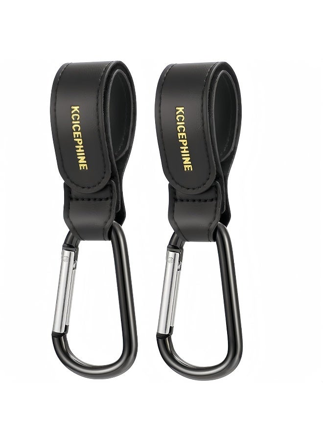 Kcicephine 2Pack Universal Baby Stroller Hooks Clips for Hanging Bags and Shopping - Image 1