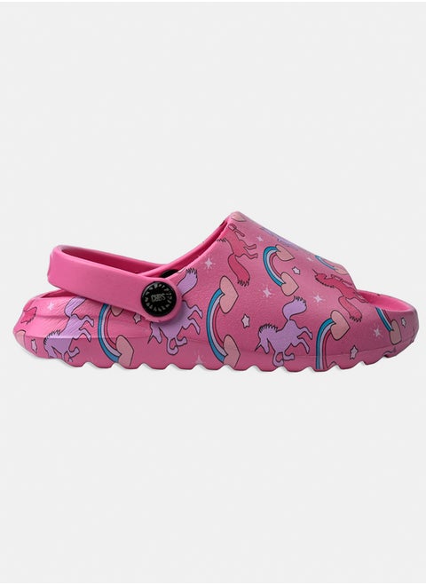 Open Toe Pink Unicorn & Rainbows
