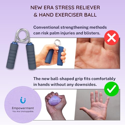 Unwynnd Stress Balls For Adults - Hand Exercise Ball For Stress Relief, Carpal Tunnel, & Arthritis For Hand Grip Strengthening - Anxiety Relief Physio Ball Fidget - Hard (1 PCS) (Purple) - Image 4