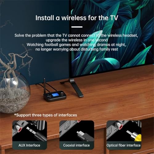 Atdaraz BT 5.0 Transmitter Receiver 2-in-1 Bluetooth Adapter With Display for Headphone Wireless Audio Adapter for TV System Laptop Speaker (5.3 Wireless Receiver) - Image 4