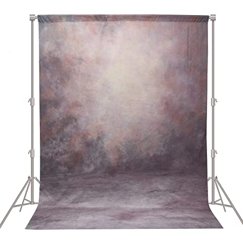 Haboke Abstract Professional Photography Backdrop for Portrait Photo Props Booth Background Photoshoot Studio with Polyester Fabric Roller Pocket on Top (8x10,Purple,No Stand) - Image 1