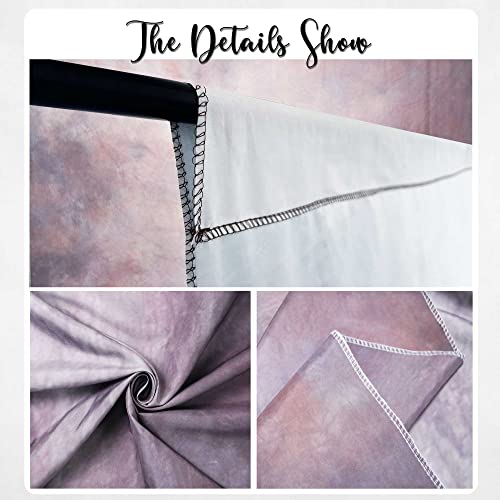 Haboke Abstract Professional Photography Backdrop for Portrait Photo Props Booth Background Photoshoot Studio with Polyester Fabric Roller Pocket on Top (8x10,Purple,No Stand) - Image 5