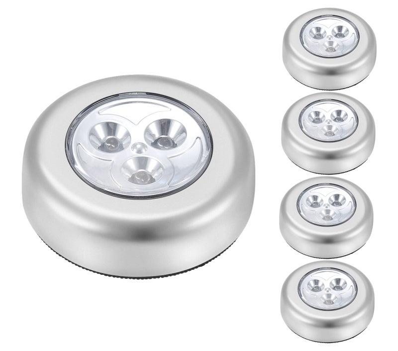 IPOW 5 Pack LED Battery-Powered Wireless Night Light Stick Tap Touch Lamp Stick-on Push Light for Closets, Cabinets, Counters, or Utility Rooms,Cordless Touch Light,Batteris Not Included. - Image 1