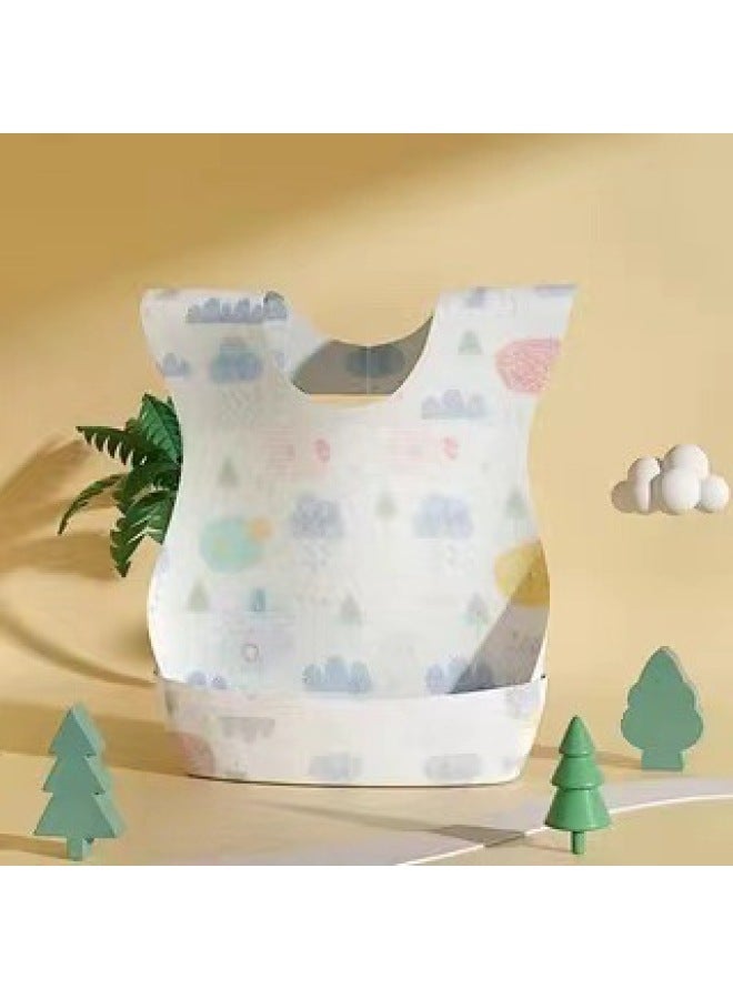 Disposable Wash-free Bib Baby Bib Saliva Towel Baby Eating Bib Each Piece Independent Package Children's Bib