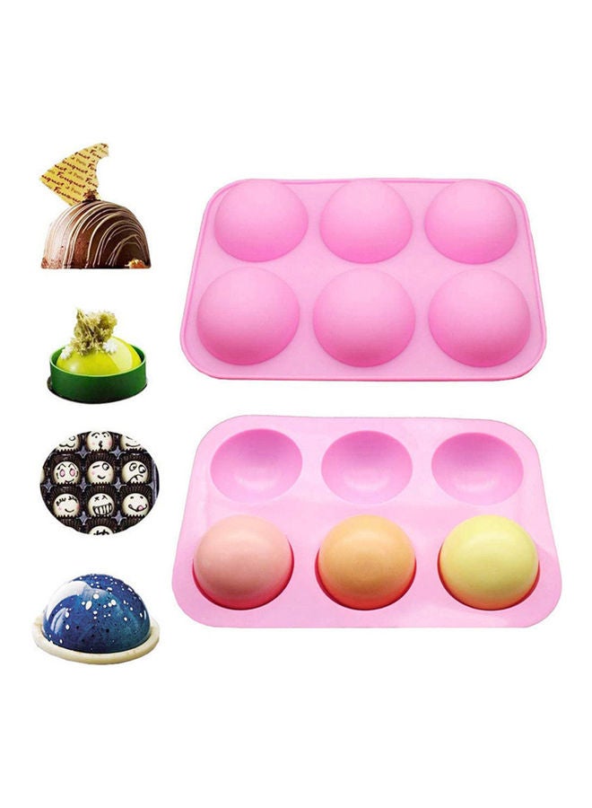Multi-Use Elastic Silicone Non-stick Easy Pastry Mold Pink 15x14x1.5cm