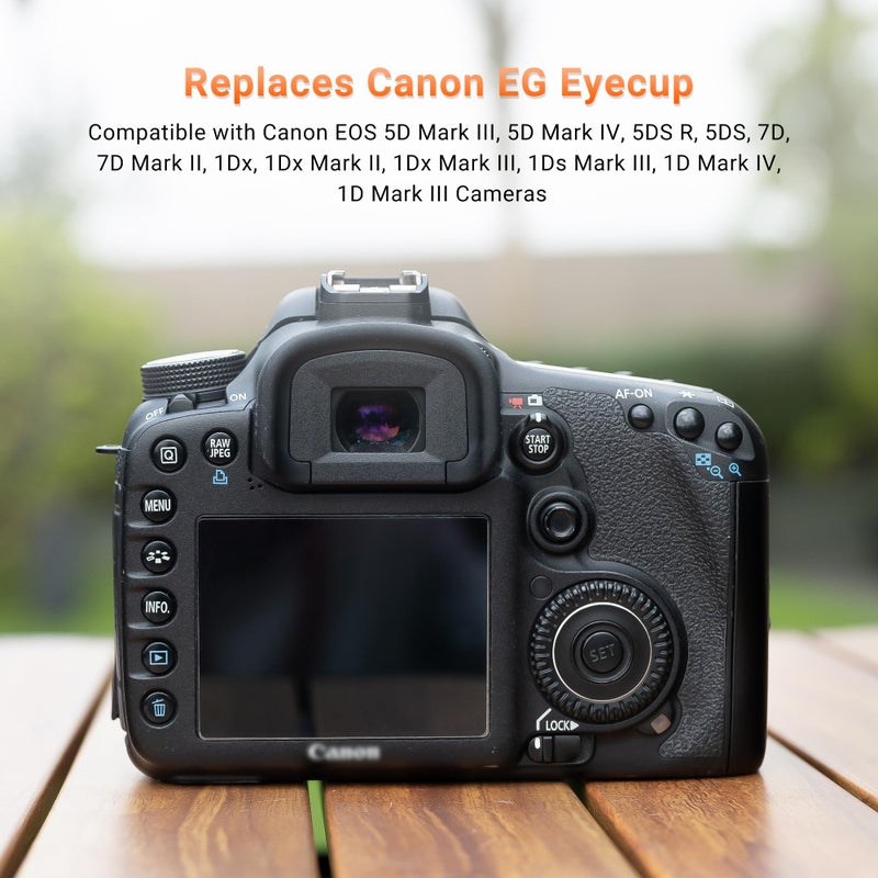 JJC 2-Pack Eyecup Eyepiece Eye Cup Viewfinder for Canon EOS 5D Mark IV 5D Mark III 5DS R 5DS 7D 7D Mark II 1Dx Mark III 1Dx Mark II 1Ds Mark III 1D Mark IV 1D Mark III Camera, Replaces Canon Eg Eyecup - Image 4