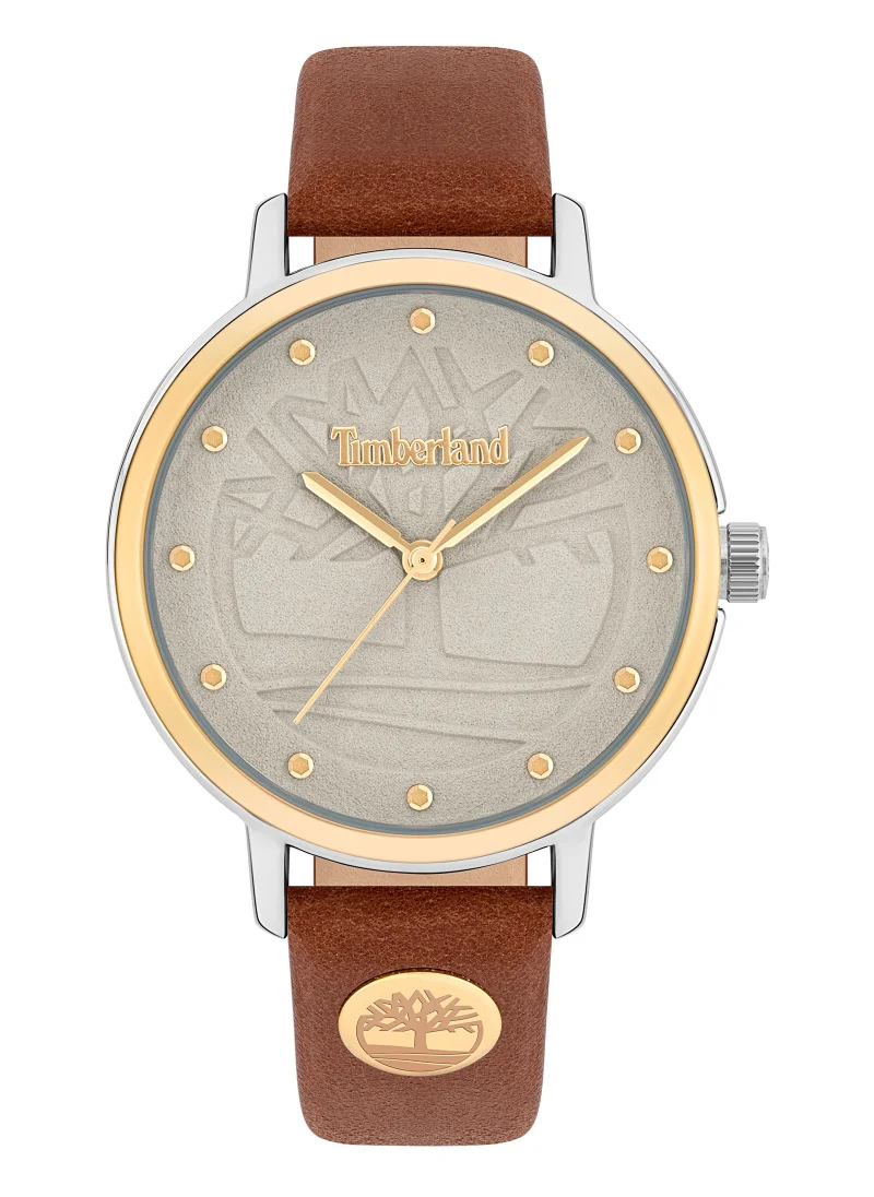 تمبرلاند Sherburne Women's Watch 38mm Analog Grey Dial Tan Leather Strap