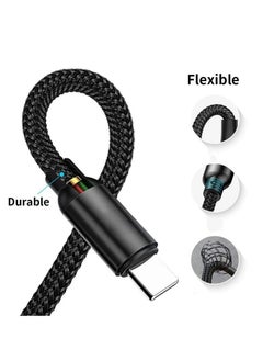 PowerMax Powermax USB-C to USB-C Cable, 1.2M Nylon Braided, 65W Power Delivery PD Fast Charging Cable – Compatible with iPhone 16, 15 Pro Max, iPad Mini 6, MacBook Pro Air M3/M2/M1, iPad Pro, Samsung S24, S23 Ultra, Lenovo, Dell, Xiaomi, and more. Black.  - Image 3