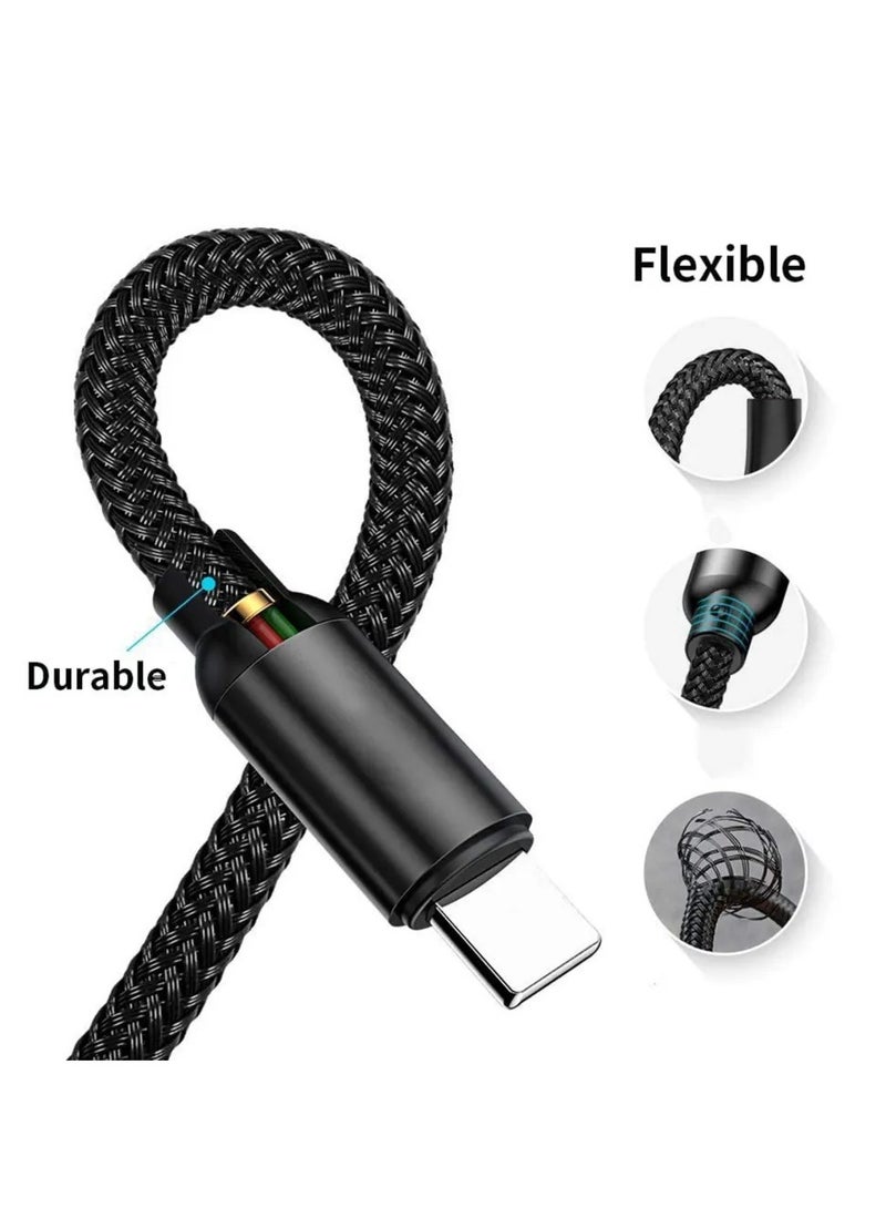 PowerMax Powermax USB-C to USB-C Cable, 1.2M Nylon Braided, 65W Power Delivery PD Fast Charging Cable – Compatible with iPhone 16, 15 Pro Max, iPad Mini 6, MacBook Pro Air M3/M2/M1, iPad Pro, Samsung S24, S23 Ultra, Lenovo, Dell, Xiaomi, and more. Black. - Image 3