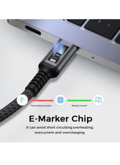 PowerMax Powermax USB-C to USB-C Cable, 1.2M Nylon Braided, 65W Power Delivery PD Fast Charging Cable – Compatible with iPhone 16, 15 Pro Max, iPad Mini 6, MacBook Pro Air M3/M2/M1, iPad Pro, Samsung S24, S23 Ultra, Lenovo, Dell, Xiaomi, and more. Black.  - Image 4