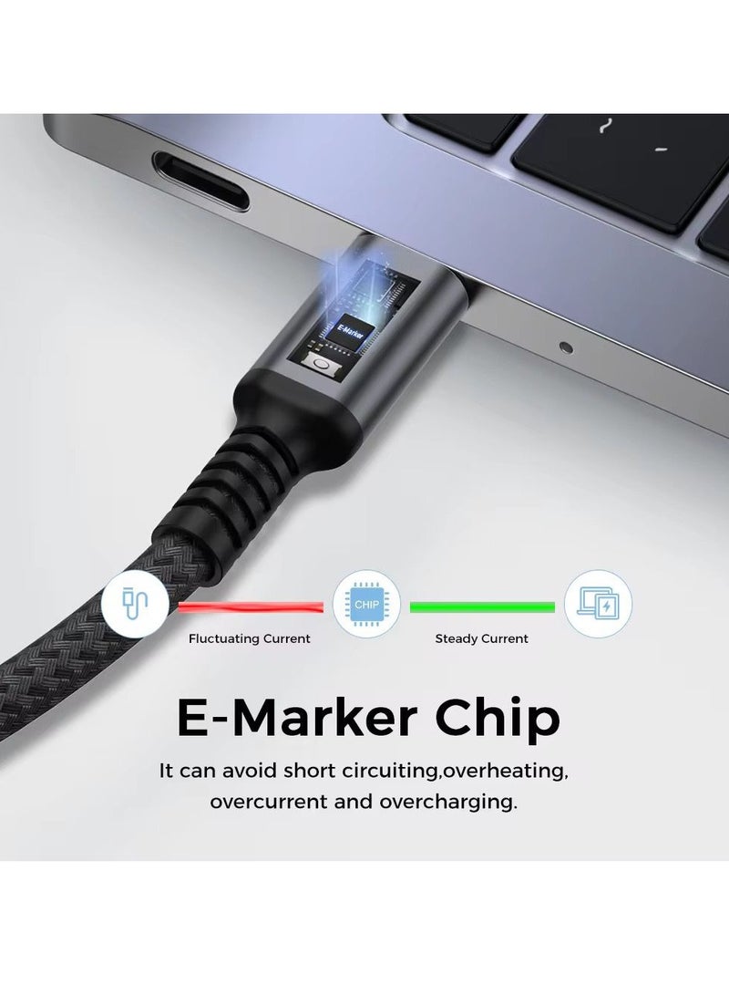 PowerMax Powermax USB-C to USB-C Cable, 1.2M Nylon Braided, 65W Power Delivery PD Fast Charging Cable – Compatible with iPhone 16, 15 Pro Max, iPad Mini 6, MacBook Pro Air M3/M2/M1, iPad Pro, Samsung S24, S23 Ultra, Lenovo, Dell, Xiaomi, and more. Black. - Image 4