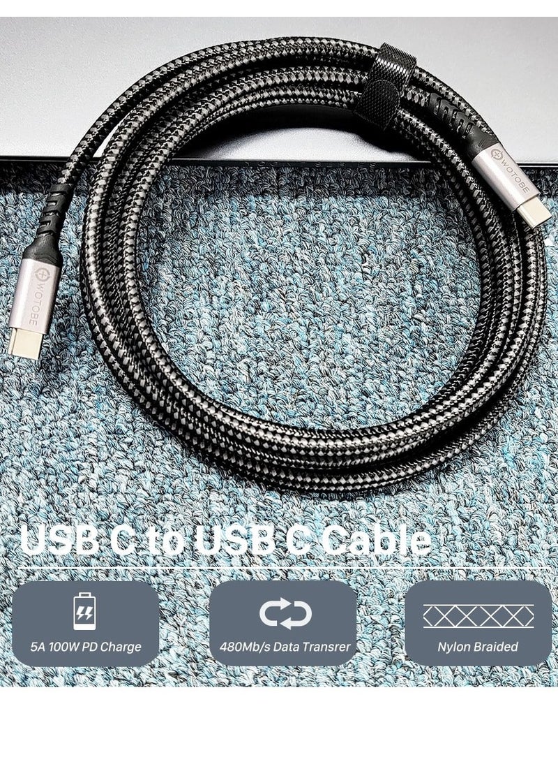 PowerMax Powermax USB-C to USB-C Cable, 1.2M Nylon Braided, 65W Power Delivery PD Fast Charging Cable – Compatible with iPhone 16, 15 Pro Max, iPad Mini 6, MacBook Pro Air M3/M2/M1, iPad Pro, Samsung S24, S23 Ultra, Lenovo, Dell, Xiaomi, and more. Black. - Image 5