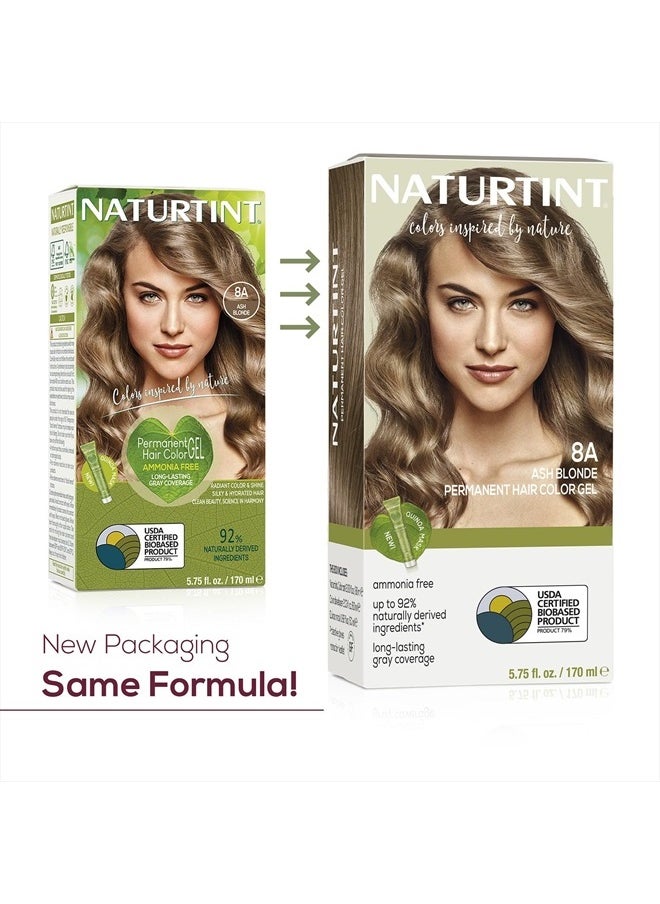 NATURTINT 8A Ash Blonde Permanent Hair Color (Pack of 1), Ammonia Free, Vegan, Cruelty Free, up to 100% Gray Coverage, Long Lasting Results (Packaging may vary)  - Image 2
