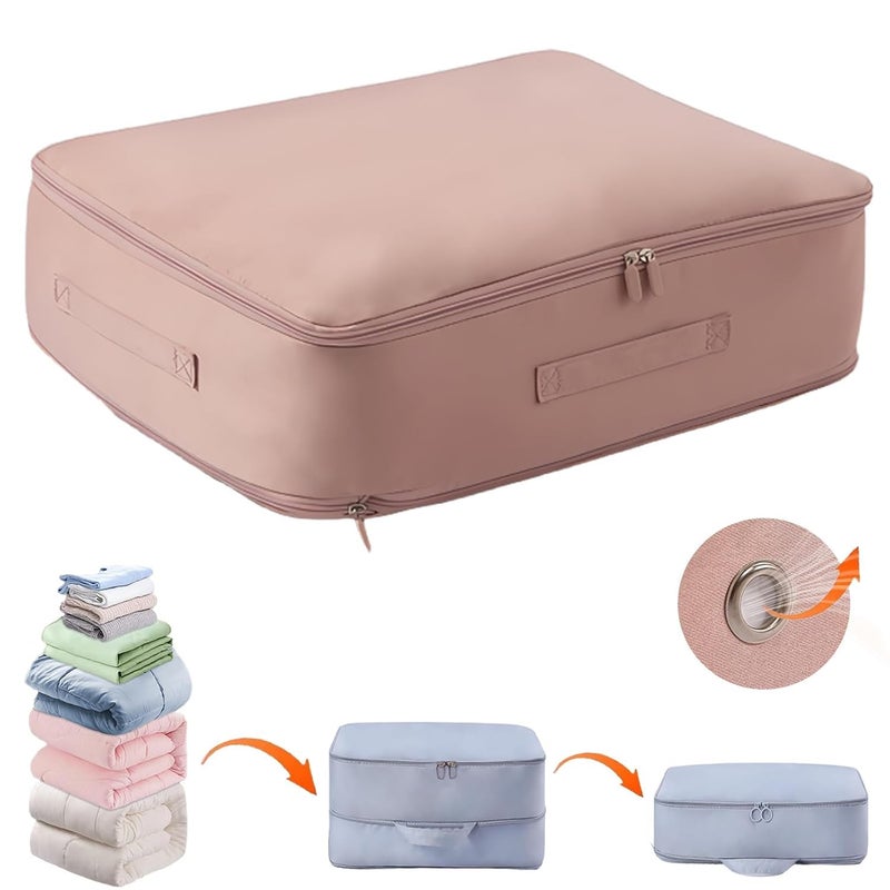 KARMIKA Saving Self Compression Organizer Quilt Storage Bag for Moving Storage BlueHome Garden Household Supplies Cleaning Home Organization Compression Organizer Bag1 pcs - Image 1