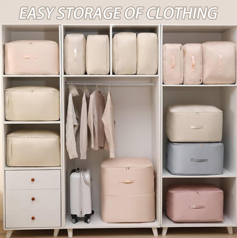 KARMIKA Saving Self Compression Organizer Quilt Storage Bag for Moving Storage BlueHome Garden Household Supplies Cleaning Home Organization Compression Organizer Bag1 pcs - Image 5