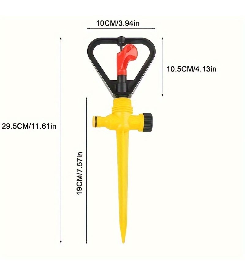 Automatic 360 Degree Rotating Garden Sprinkler With Rain Like Spray For Lawn Irrigation 1pc - Image 3