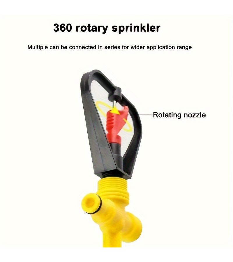 Automatic 360 Degree Rotating Garden Sprinkler With Rain Like Spray For Lawn Irrigation 1pc - Image 5