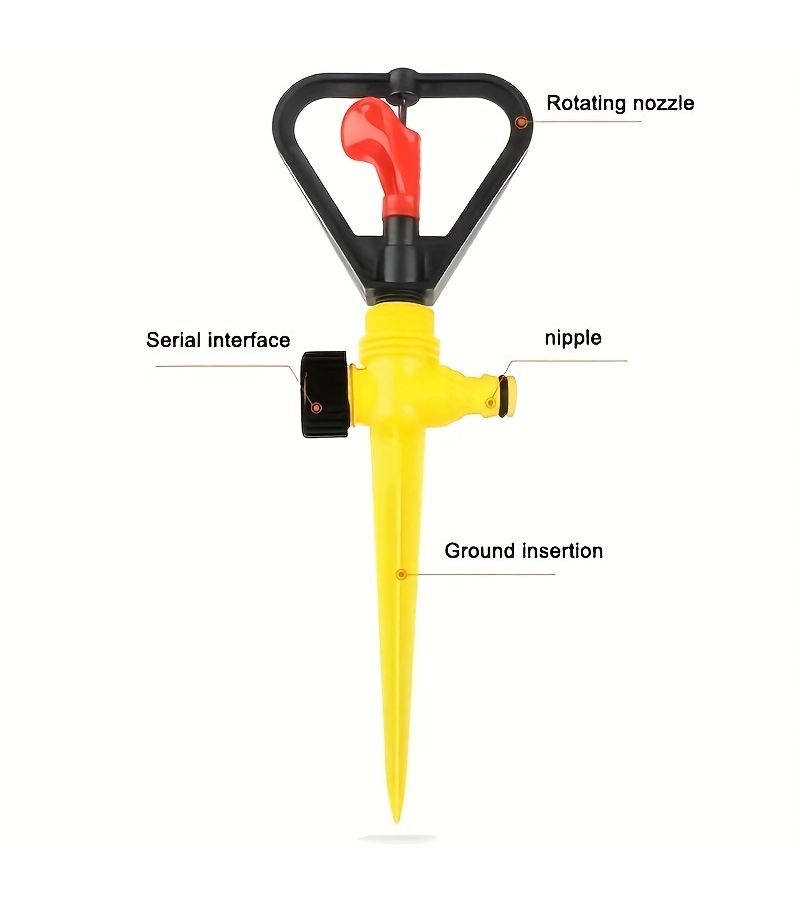 Automatic 360 Degree Rotating Garden Sprinkler With Rain Like Spray For Lawn Irrigation 1pc - Image 4