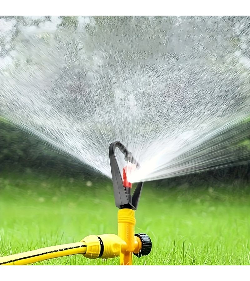 Automatic 360 Degree Rotating Garden Sprinkler With Rain Like Spray For Lawn Irrigation 1pc - Image 1