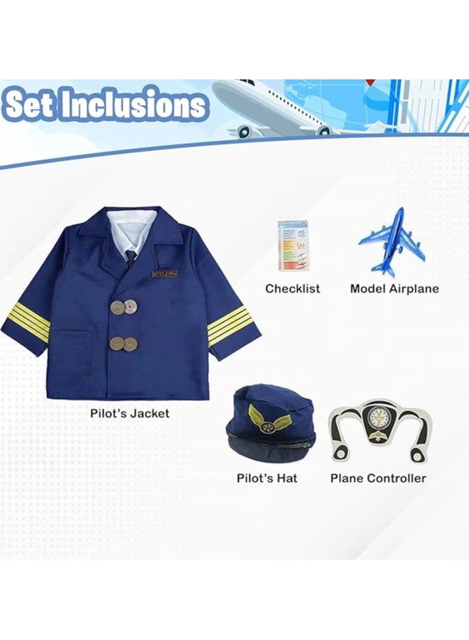 Pilot Costume Fancy Dress for Toddlers Play Gifts for Birthday Boys and Girls - Image 3